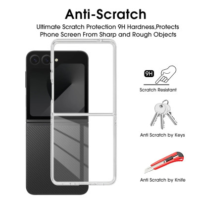 ốp lưng chống sốc trong suốt cho Samsung Galaxy Z Flip 7 5G hiệu Likgus Lin - Chống sốc 2m, túi khí ẩn 4 góc, chống va đập, độ trong full HD - Hàng nhập khẩu