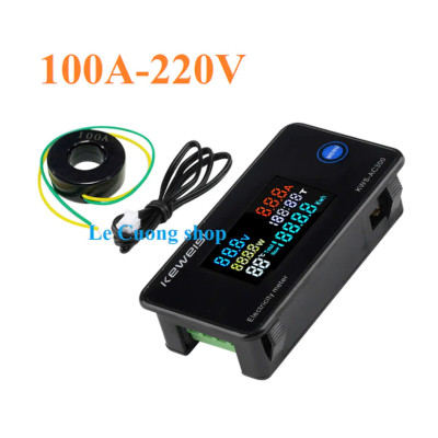Thiết Bị Công Tơ Điện Tử 6 Trong 1 - Đo Công Suất, Cường Độ, Điện Áp AC Chính Xác