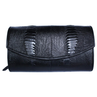 HP6414 - Túi đeo da đà điểu Huy Hoàng da chân màu đen