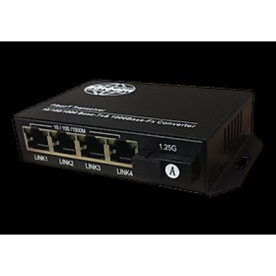 Bộ chuyển đổi tín hiệu quang điện 10/100/1000M model: ZC-1000MA-4GE - Hàng chính hãng ZINCOM