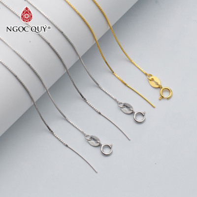 Dây chuyên bạc khóa thẳng - Ngọc Quý Gemstones