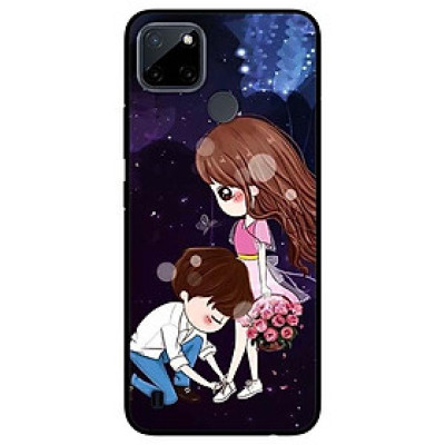 Ốp lưng dành cho Realme C21Y - C25Y mẫu Cô Gái Cầm Hoa Anime