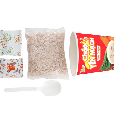 6 ly cháo yến mạch gạo lứt ly 43g TÂM MINH FOODS không bột ngọt