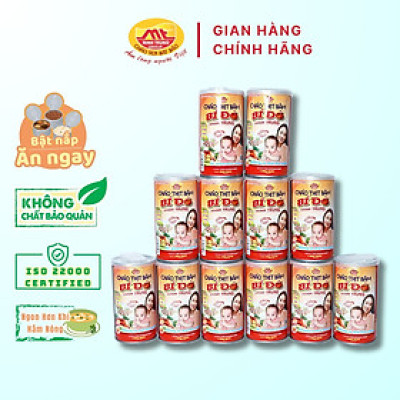 Cháo thịt băm bí đỏ Minh Trung 365g - CTBBĐ 12 (combo 12 lon)