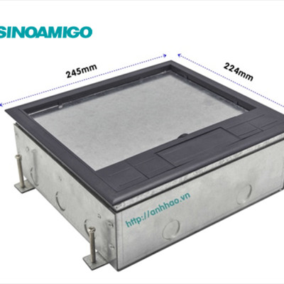 Hộp điện âm sàn nâng Sinoamigo SCF-245C, lắp 9-12 thiết bị - Hàng nhập khẩu chính hãng