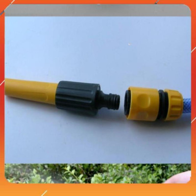 Vòi Xịt️Evoucher Bộ dây vòi xịt nước rửa xe, tưới cây , tăng áp 3 lần, loại 3m, 5m 206622-5 cút sập,nối đen+  đai