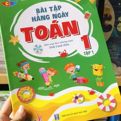 Sách - Combo Bài Tập Hằng Ngày Toán và Tiếng Việt Lớp 1 - Cánh Diều - Tập 1,2 (2 cuốn)