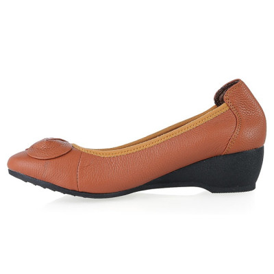 HJ7938-39-40 - Giày nữ Huy Hoàng da bò 3 phân màu da, đen, nâu đất