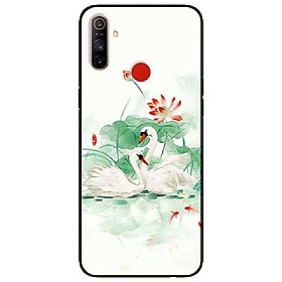 Ốp lưng dành cho Realme C3 mẫu Đôi Thiên Nga