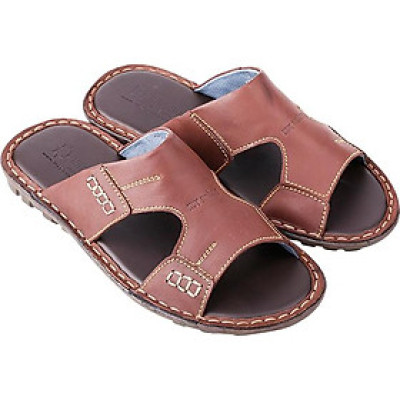 Dép Nam Quai Ngang Huy Hoàng HT7136 - Nâu