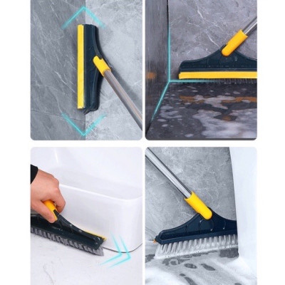 Combo Dọn Nhà 3 Món : Chổi Chà Cọ Nhà Vệ Sinh + Chổi Quét Trần Nhà + Bàn Chải Khe Hẹp - Hãng miDoctor