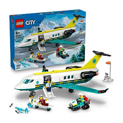 LEGO CITY 60465 Đồ Chơi Lắp Ráp Máy Bay Cứu Hộ Khẩn Cấp (403 chi tiết)
