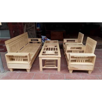Bộ ghế phòng khách làn bằng gỗ sồi hoàn toàn