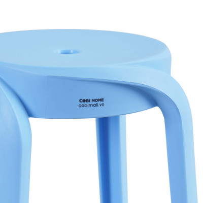 Ghế đôn nhựa đúc lốc xoáy, có thể xếp chồng lên nhau, tiết kiệm diện tích - Cobihome