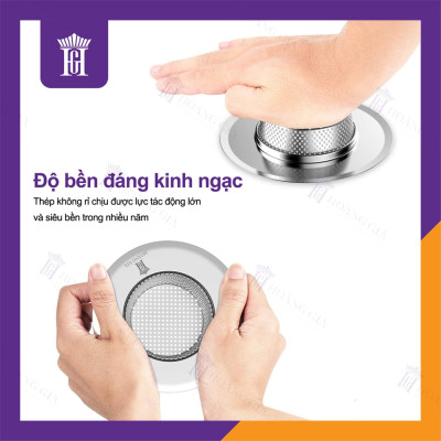 Lọc Tóc Inox Nhà Tắm Buồng Tắm Hoàng Gia - Hàng Chính Hãng Chất Lượng Cao
