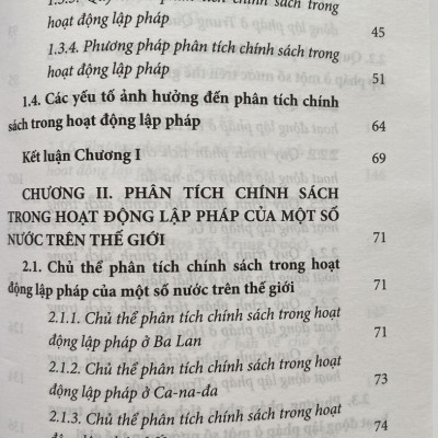 Phân tích chính sách trong hoạt động lập pháp của một số nước trên thế giới và kinh nghiệm đối với Việt Nam hiện nay 