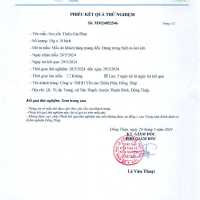 Sữa sen yến Thiên Gia Phúc 150g 10 gói (Hộp mềm)