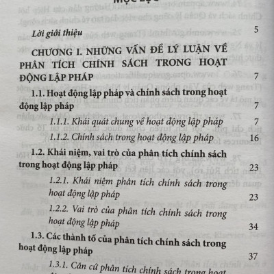 Phân tích chính sách trong hoạt động lập pháp của một số nước trên thế giới và kinh nghiệm đối với Việt Nam hiện nay 