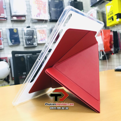 Bao da cho SamSung Galaxy Tab S9 FE+ lưng silicone mềm, gập tam giác 2 kiểu dựng tiện lợi - Hàng chính hãng
