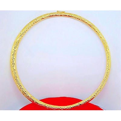 Kiềng cổ cưới chạm rồng mạ vàng 24k EKH674