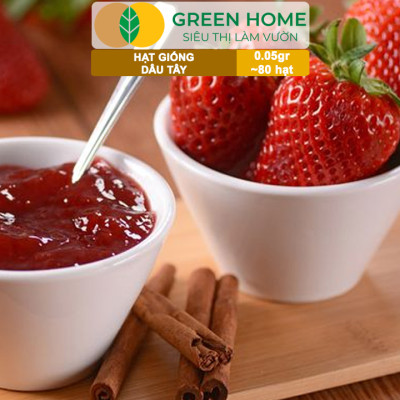 Hạt Giống Dâu Tây Đỏ Greenhome, Gói 0,05gr~80 hạt, Chịu Nhiệt, Quả To, Dễ Trồng, Năng Suất Cao T17