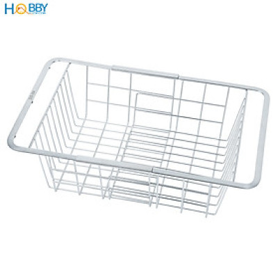 Khay đựng đồ gác chậu rửa chén co giãn inox 304 Hobby home decor KDC6