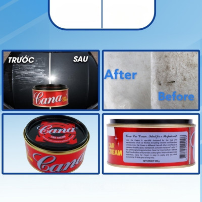 Kem Đánh Bóng Xóa Trầy Xước Sơn Ô tô - Xe Máy Cana Car Cream 100g -220g - đánh bóng bề mặt kim lọai, đồ gỗ, mặt đá