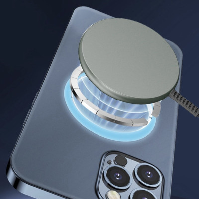 Sạc Wiwu M14 Magnetic Wireless 15W dành cho Smart Phone, Android Hỗ Trợ Bộ Sạc Không Dây 15W - Hàng Chính Hãng