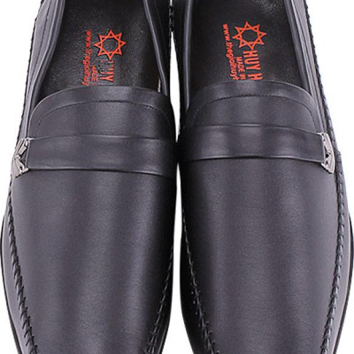 Giày Tây Nam Đan Viền Huy Hoàng HT7708 - Đen