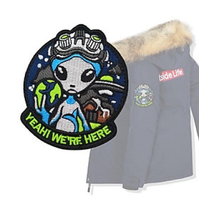 Patch_velcro người ngoài hành tinh dán quần áo_ba lô túi xách