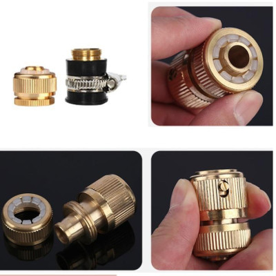 Bộ dây vòi xịt nước rửa xe, tưới cây . tăng áp 3 lần, loại 15m 206236 đầu đồng,cút đồng+ tặng đai 