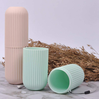 Bộ 2 ống đựng bàn chải kem đánh răng du lịch HC-05 Nhật Bản hộp đựng đồ đa chức năng tiện dụng 