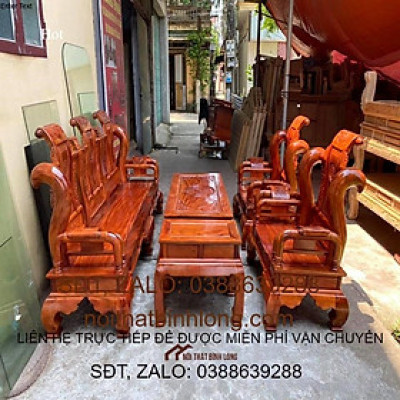 Bộ Bàn Ghế Tần Thủy Hoàng Gỗ Xà Cừ