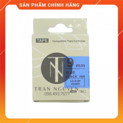 [Combo 5 cuộn] Nhãn in Tepra SC9BW (LC-3LBP) - Chữ đen nền dương 9mm x 8m - Hàng nhập khẩu