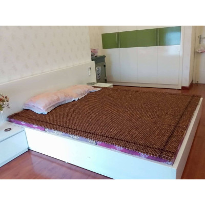 Chiếu Hạt Gỗ Hương Đỏ , kích thước 2,2mx2m hạt 1.2cm - Chiếu gỗ Mian .vn ( video, hình thật )