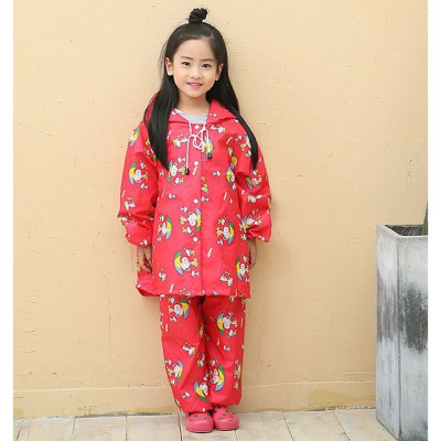 Áo mưa bộ  cho bé trai và  bé gái từ  3  -  10 tuổi , họa tiết hoạt hình dễ thương , vải dù  chống thấm , siêu bền  , có túi đựng xinh xắn , giao màu ngẫu nhiên