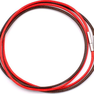 Combo 2 sợi dây vòng cổ cao su - nâu + đỏ DCSNO1