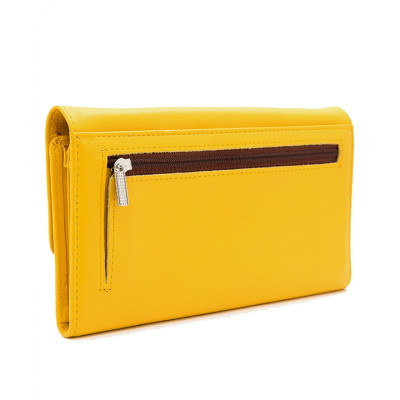 Bóp nữ da bò cao cấp Huy Hoàng 3 gấp lửng màu da, đen, đỏ, hồng, nâu, xanh, xanh đậm, cam, xanh lá chuối, xanh dương HC3125-26-27-28-29-30-39-40-59-60-64-65-67