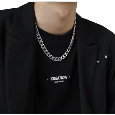 Dây chuyền nam titan cao cấp sang trọng thép không gỉ lặc trangsucpt kích cỡ 7mm màu trắng PTDCNA01