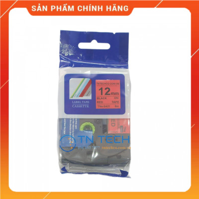 Nhãn In TNE-S451 - Đen nền đỏ 24mm x 8m - Dùng cho máy in BROTHER - AIMO - PUTY [Hàng nhập khẩu]