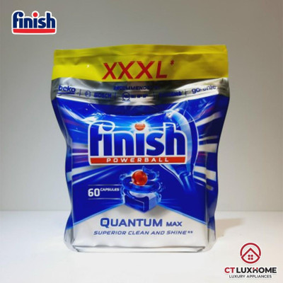 Viên rửa bát Finish Quantum Max 60 viên - Hàng chính hãng 
