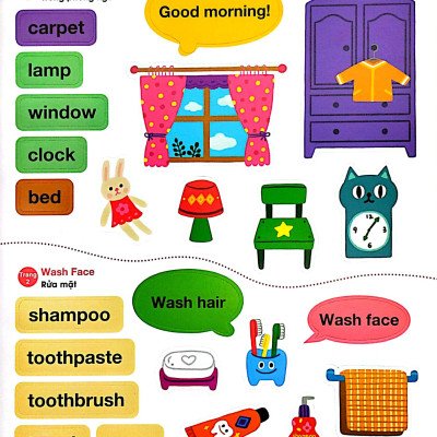 Bộ Sách Bé Vui Học Tiếng Anh Cùng Sticker (Bộ 5 Cuốn) (Tái Bản 2023)