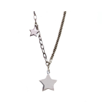 Dây chuyền ngôi sao kép bất đối xứng nam nữ xu hướng thời trang mới