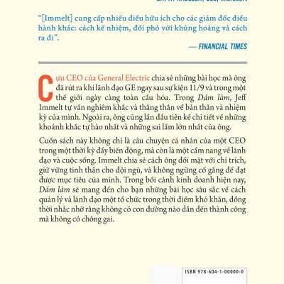 Sách - Dám Làm - Những Bài Học Về Lãnh Đạo Của Tôi Tại GE