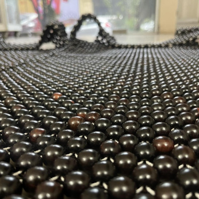 Chiếu Hạt Gỗ Trắc Bóng Hạt 1.2cm - Chiếu gỗ Mian ( video , hình thật )