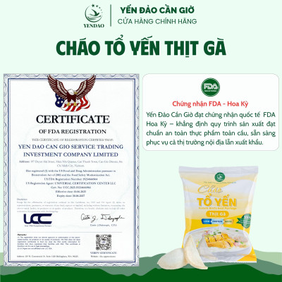 Yến Đảo - Thùng 30 Gói Cháo Yến Thịt Gà Ăn Liền Tiện Lợi Dinh Dưỡng Cho Gia Đình