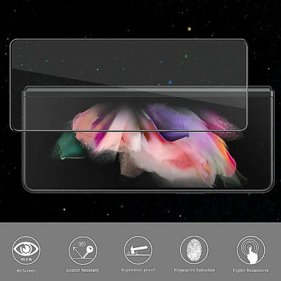 Miếng dán kính cường lực màn hình trước cho Samsung Galaxy Z Fold 7 , Z Fold 6 full 9D hiệu Kuzoom - Hàng nhập khẩu