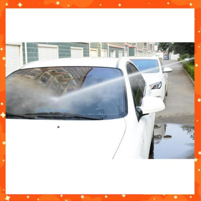 Bộ dây tăng áp 3 lần vòi xịt nước rửa xe, tưới cây loại 3-5m(cút nhựa nối nhựa đen) 206843