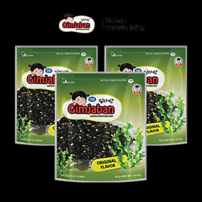 3 Gói tảo trộn Gimjaban vị truyền thống Godbawee (40g/gói)
