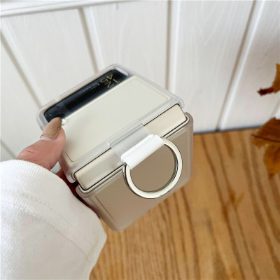 Ốp dành cho Z Flip 3 Samsung trong suốt cao cấp nhám chống vân tay - Hàng chính hãng